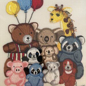 CREWEL EMBROIDERED PIECE WONDERFULLY DONE